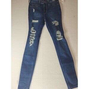 Hollister High Rise Super Skinny Jeans Distressed Soft Stretch Size 0 W24 L27